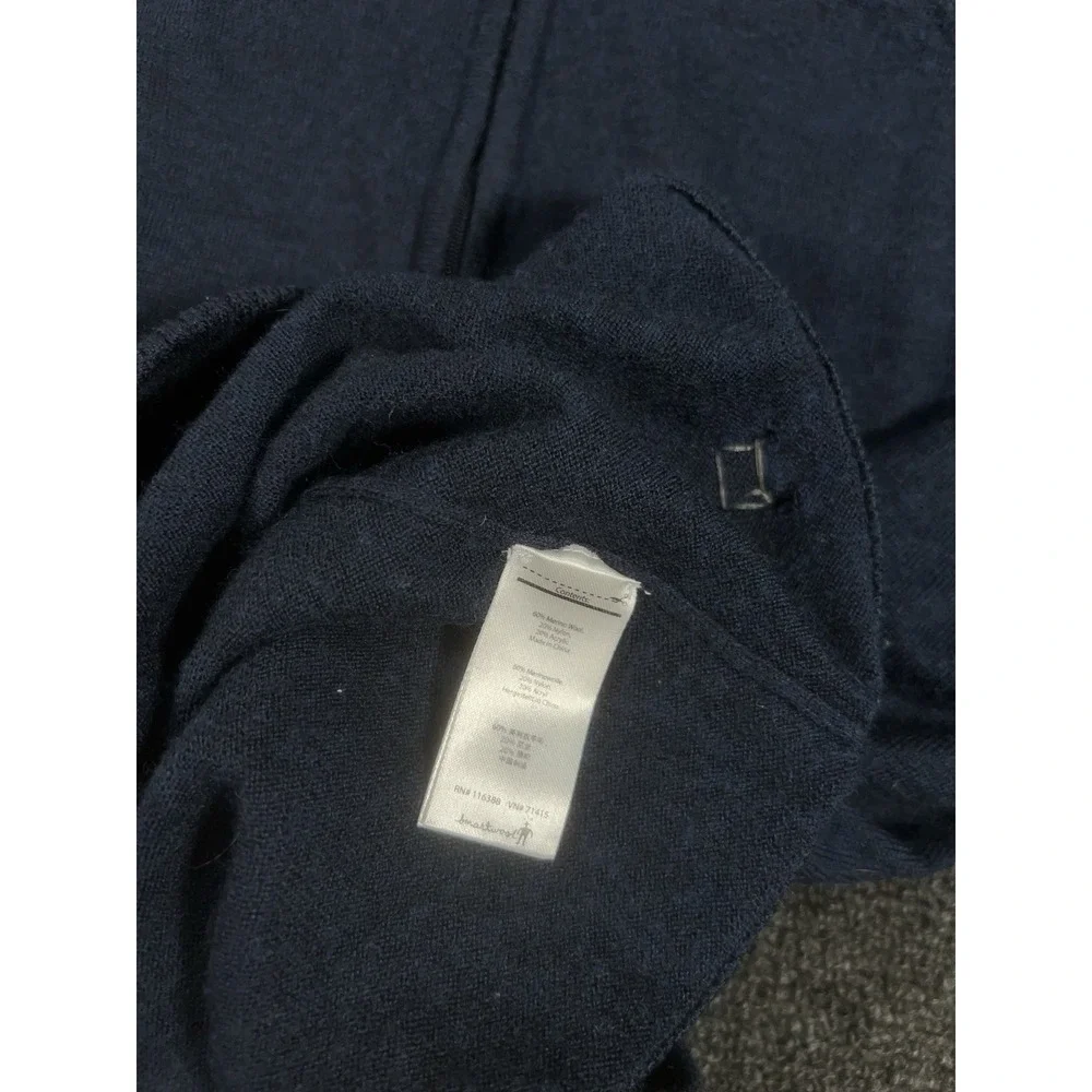 Smartwool Sweater Men's Large Merino Wool 1/4 Zip Pullover Mock Neck Navy Blue